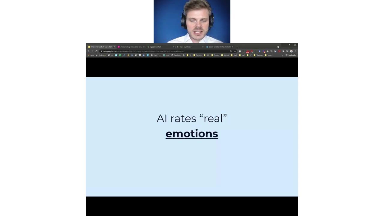 Folie 'AI rates real emotions' als Überleitung zur Emotionsmessung von Wörtern