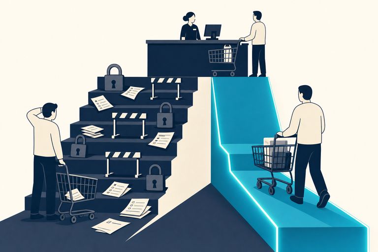 Zwei Wege zum Checkout: Gast-Checkout schlägt Kontozwang