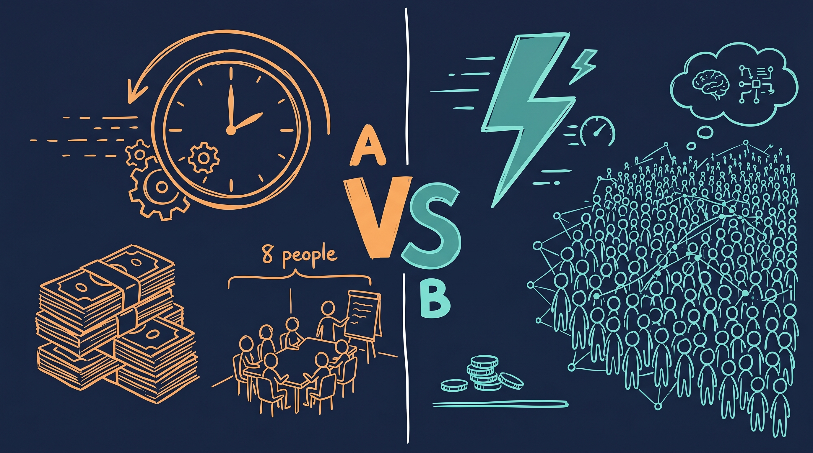 Vergleich traditionelle Marktforschung vs Digital Twins Geschwindigkeit Kosten Stichprobengroesse