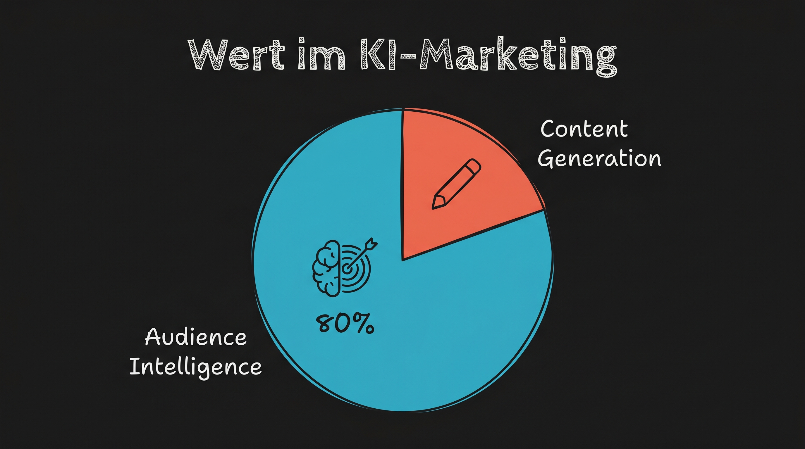 80/20 Regel im KI-Marketing: 80% Audience Intelligence, 20% Content Generation