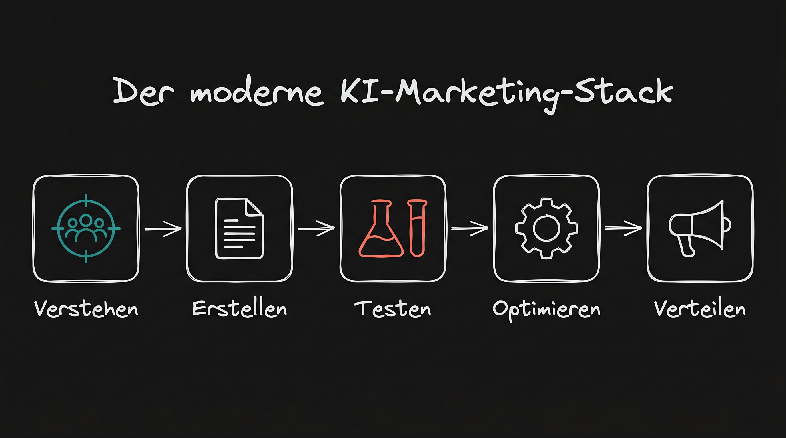 Der moderne KI-Marketing-Stack: Verstehen, Erstellen, Testen, Optimieren, Verteilen