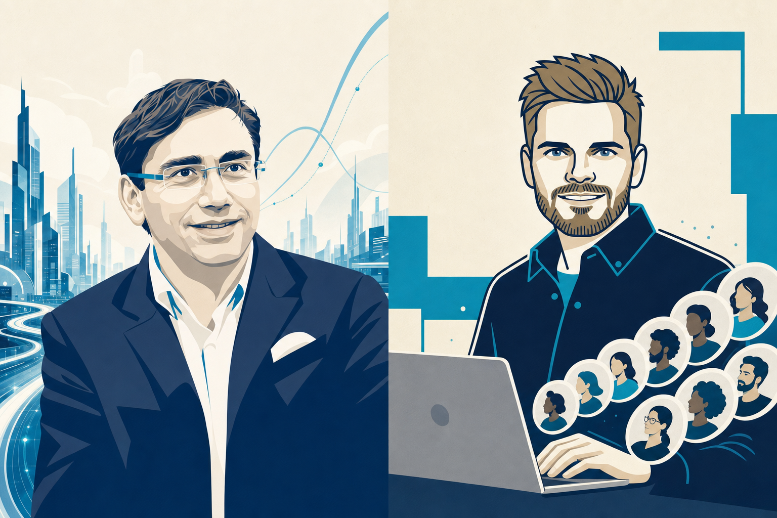 Sven Gábor Jánszky vs. Jonathan Mall - illustrierter Keynote-Speaker-Vergleich