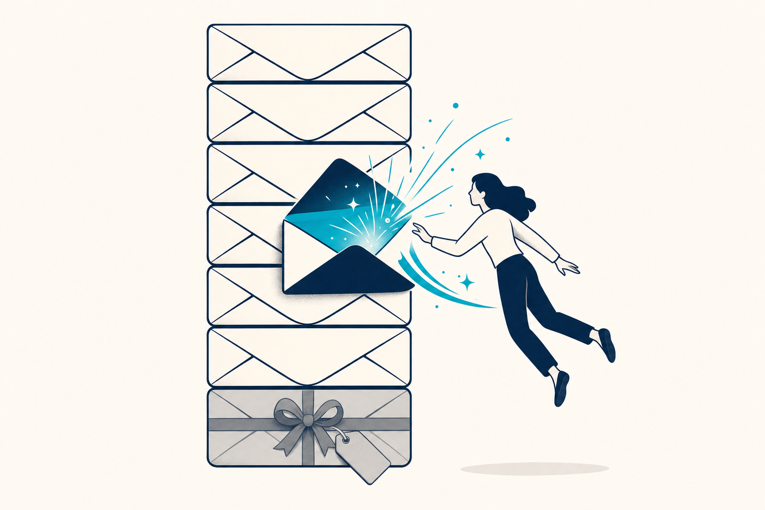 Stylized recreation: inbox&mdash;expectation gap beats label