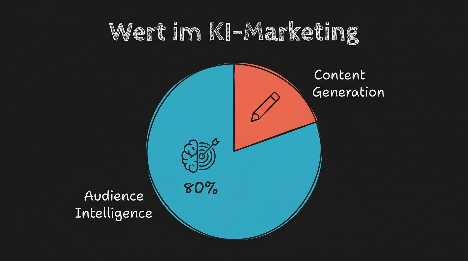 80/20 Regel im KI-Marketing: 80% Audience Intelligence, 20% Content Generation