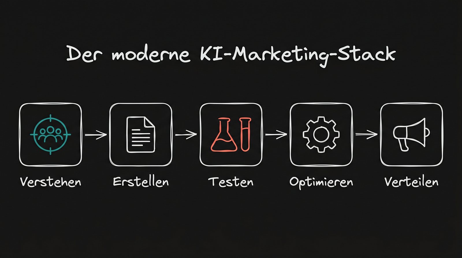 Der moderne KI-Marketing-Stack: Verstehen, Erstellen, Testen, Optimieren, Verteilen