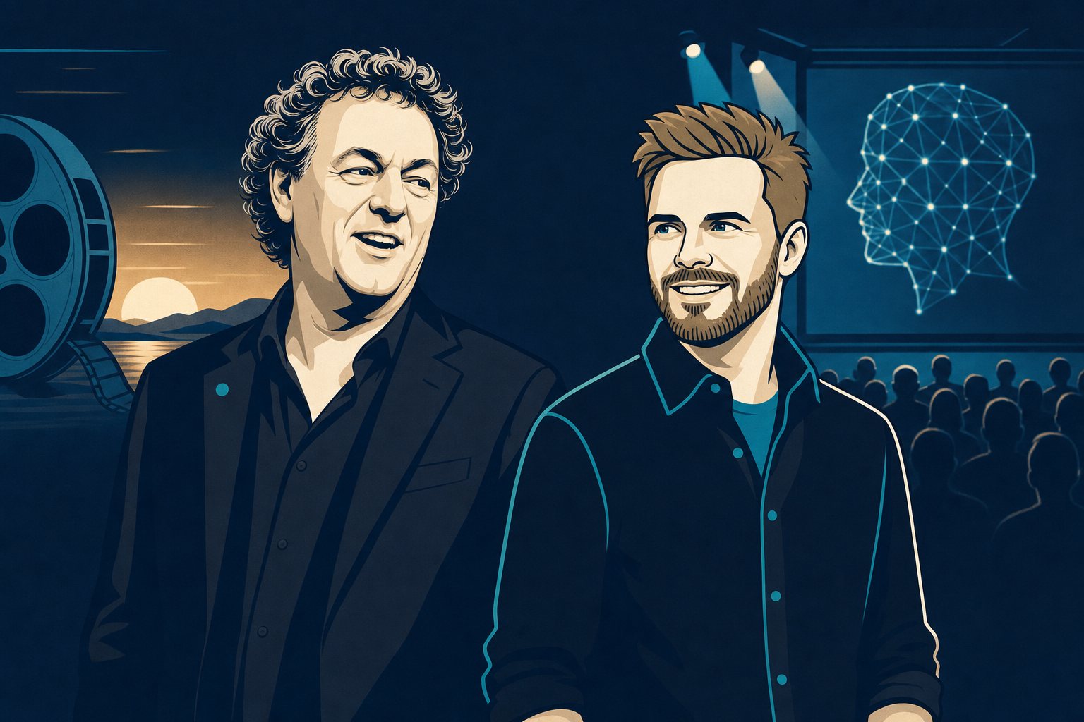 Gerd Leonhard or Jonathan Mall - illustrated keynote speaker comparison