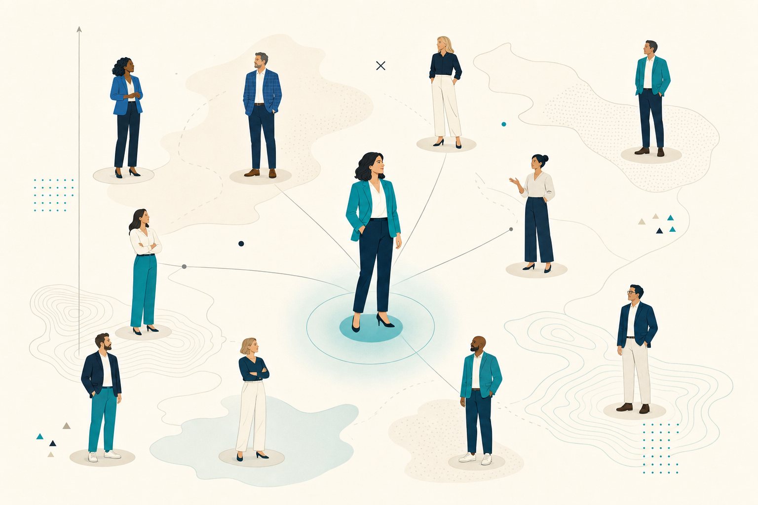 Keynote Speaker im Vergleich — illustrierte Positionierungskarte von 14 Speakern