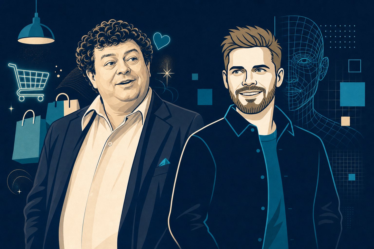 Rory Sutherland or Jonathan Mall - illustrated keynote speaker comparison