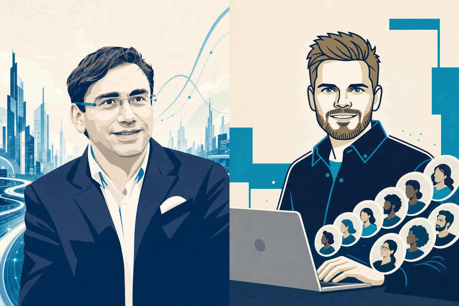 Sven Gábor Jánszky vs. Jonathan Mall - illustrierter Keynote-Speaker-Vergleich