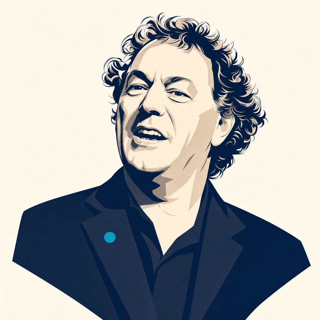 Stilisierte Portrait-Illustration von Gerd Leonhard