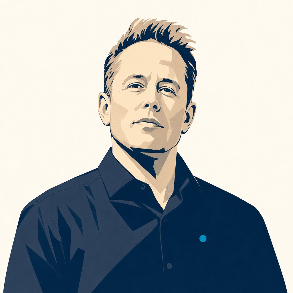Stylized portrait illustration of Martin Lindstrom