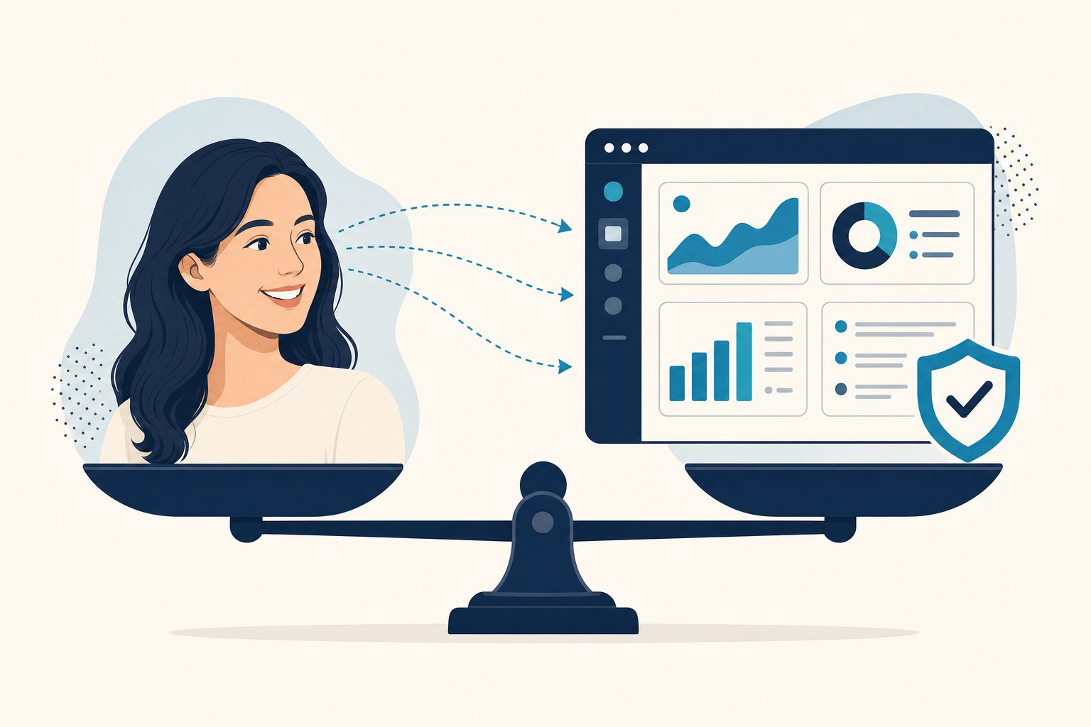 Face draws the eye, product builds trust
