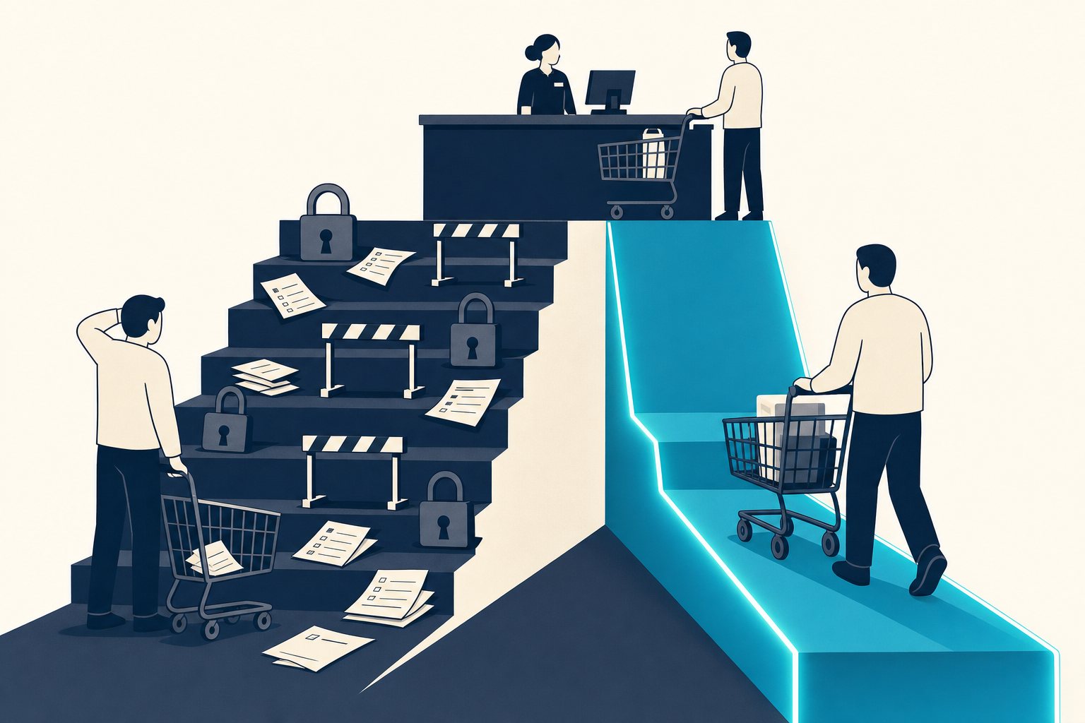 Two roads to checkout: guest checkout beats forced accounts