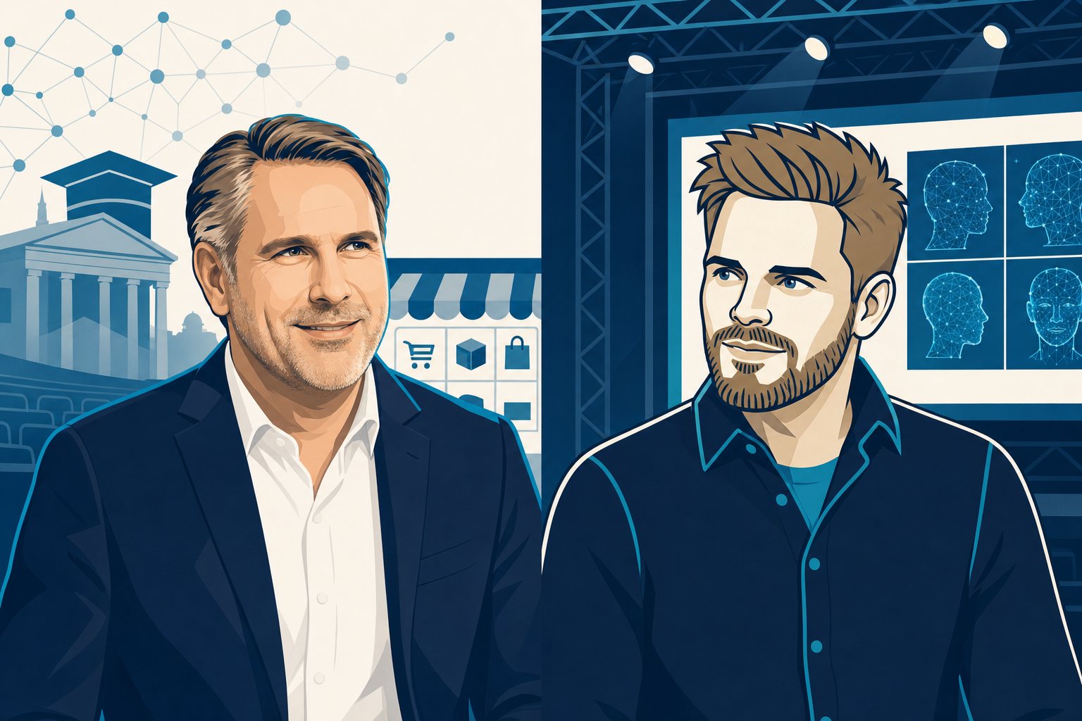 Christian Stummeyer vs. Jonathan Mall - illustrierter Keynote-Speaker-Vergleich