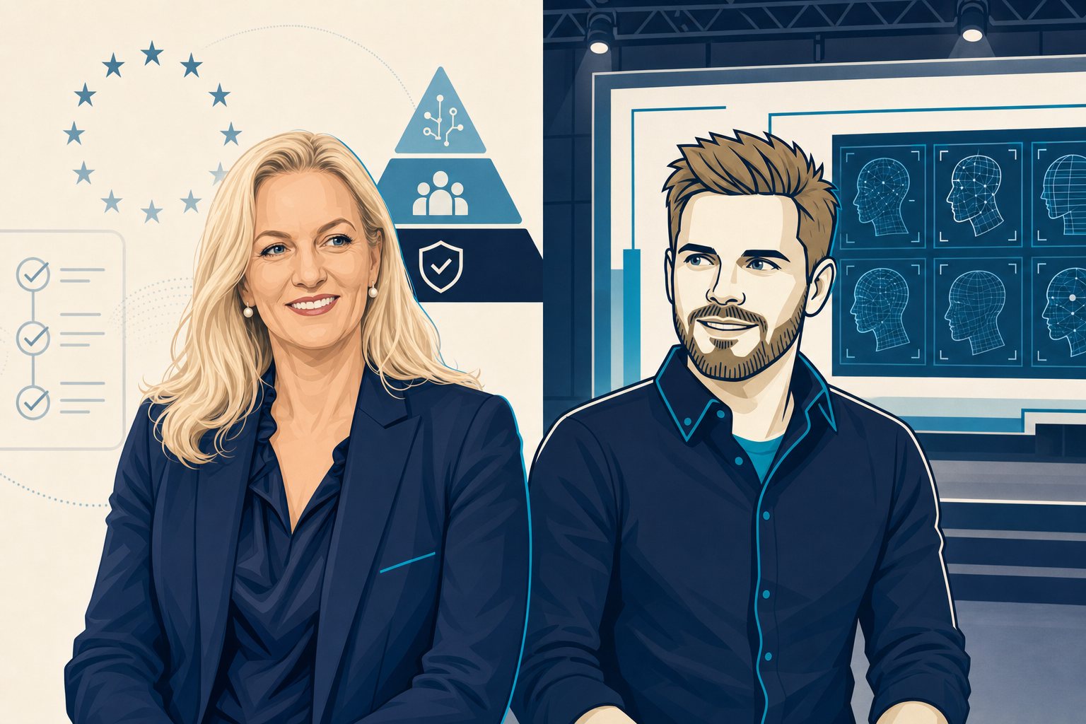 Martina Peukert vs. Jonathan Mall - illustrierter Keynote-Speaker-Vergleich