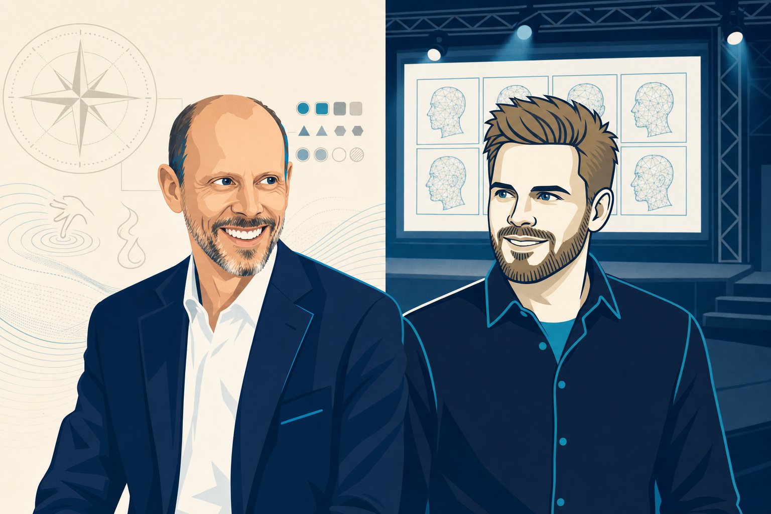Philipp Zutt vs. Jonathan Mall - illustrierter Keynote-Speaker-Vergleich